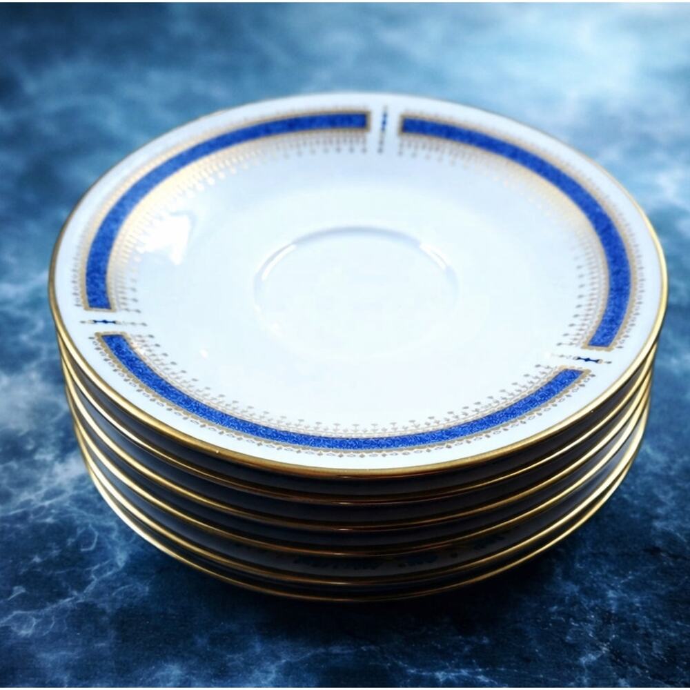 Lot of 6 Noritake Blue Dawn 6611 China Saucers – 6" Made in Japan